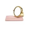Alice Wheeler Pink Mirror And Pouch image of the mirror and pouch on a white background