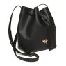 Alice Wheeler Black Bucket Cross Body Bag image of the bag on a white background