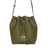 Alice Wheeler Olive Bucket Cross Body Bag image of the bag on a white background