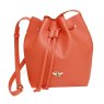 Alice Wheeler Orange Bucket Cross Body Bag image of the bag on a white background