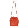 Alice Wheeler Orange Bucket Cross Body Bag image of the bag on a white background