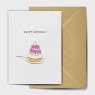 The Seed Card Company A Single Piece Of Cake Birthday Card image of the card and envelope on a white background