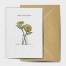The Seed Card Company Thousands Of Tiny Flowers Birthday Card image of the card and envelope on a white background