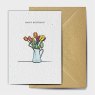 The Seed Card Company Perfect Symmetry Almost Birthday Card image of the card and envelope on a white background