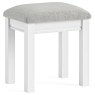 Bordeaux White Dressing Table Stool image of the stool on a white background