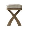 Heritage 2.5m Cross Legged Dining Bench image of the end of the bench on a white background