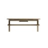 Heritage 2m Crossed Legged Bench & 5 Cushioned Cross Back Chairs image of the table on a white background