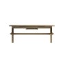 Heritage 2m Crossed Legged Bench & 5 Cushioned Cross Back Chairs image of the table on a white background