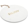 Artesa Round White Marble Cheese Board angled image of the board on a white background