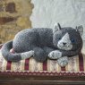 Dora Designs Cocoa Cat Doorstop lifestyle image of the doorstop