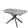 Sintered Stone 1.4m White Extending Dining Table angled image of the table on a white background