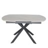 Sintered Stone 1.4m White Extending Dining Table side on image of the table on a white background
