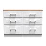 Stoneacre 6 Drawer Midi Chest front on image of the chest on a white background