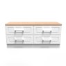 Stoneacre 4 Drawer Bed Box front on image of the bed box on a white background