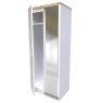 Stoneacre 2ft 6in Mirror Wardrobe angled image with door open on a white background