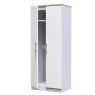 Stoneacre Tall 2ft 6in Plain Wardrobe angled image of the wardrobe with open door on a white background