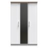 Stoneacre Triple Mirror Wardrobe front on image of the wardrobe on a white background