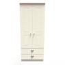 Elizabeth 2ft 6in 2 Drawer Wardrobe front on image of the wardrobe on a white background