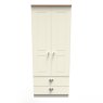 Elizabeth 2ft 6in 2 Drawer Wardrobe front on image of the wardrobe on a white background