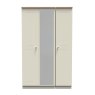 Elizabeth Triple Mirror Wardrobe front on image of the wardrobe on a white background