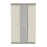 Elizabeth Triple Mirror Wardrobe front on image of the wardrobe on a white background