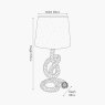 Pacific Martindale Rope Knot And Jute Table Lamp Dimensions