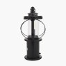 Pacific Gibson Black Wood Lantern Table Lamp Side View