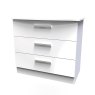 Kinglsey 3 Drawer Chest angled image of the chest on a white background