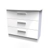 Kinglsey 3 Drawer Chest angled image of the chest on a white background
