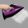 Daewoo 2200w Free Glide Cordless Steam Iron lifestyle image of the iron with steam