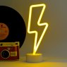 Legami Neon Effect Lightening Bolt LED Lamp lifestyle image of the lamp