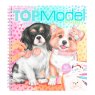 Topmodel Create Your Doggy Colouring Book image of the front cover of the book on a white background