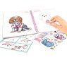 Topmodel Create Your Doggy Colouring Book image of the book with stickers  on a white background