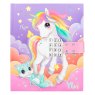 Ylvi Unicorn Diary With Code And Light image of the front cover of the diary on a white background