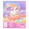 Ylvi Unicorn Diary With Code And Light image of the back cover of the diary on a white background