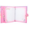 Ylvi Unicorn Diary With Code And Light image of the pages inside of the diary on a white background