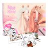 Miss Melody Horses Colouring Book image of the book and its contents on a white background