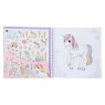 Ylvi Dress Me Up Sticker Book image of the inside pages on a white background