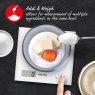 Salter White ARC Digital Kitchen Scale lifestyle image of the scales