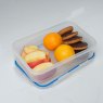 Addis Clip Tight 900ml Rectangular Container lifestyle image of the container with lid off on a white background