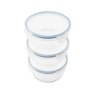 Addis Clip Tight 700ml Round 3 Pack Container Set image of the container set on a white background