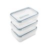 Addis Clip Tight 240ml Rectangular 3 Pack Container Set image of the container set on a white background