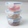 Addis Clip Tight 300ml Round 3 Pack Container Set lifestyle image of the containers
