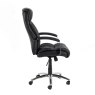 Brandon Black Office Chair side on image of the chair on a white background