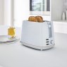 Morphy Richards Cornflower Blue Dune 2 Slice Toaster lifestyle image of the toaster
