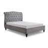 Beatrice Bedstead In Light Grey angled image of the bedstead on a white background