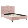 Beatrice Bedstead In Pink angled image of the bedstead on a white background