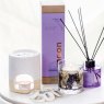 Stoneglow Moon Lavendar & Mint Soy Wax Candle lifestyle image of the candle
