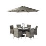 Havana 6 Seater Round Dining Set image of the dining set on a white background
