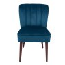 Maya Sapphire Blue Velvet Accent Chair front on image of the chair on a white background